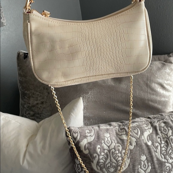 Snake cream shoulder bag - Picture 2 of 5